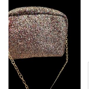 Glitter Evening Crossbody Bag with Gold Chain BY C.C / Rsvp